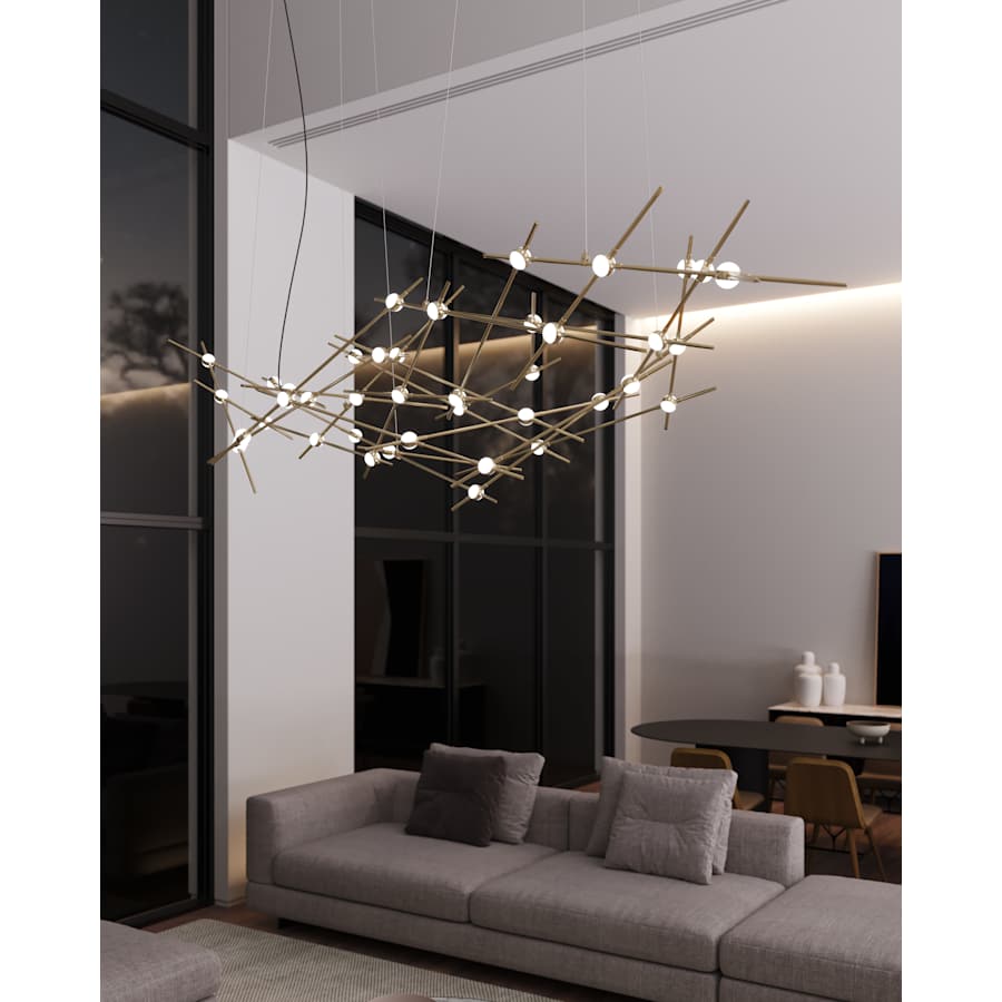 Sonneman Constellation Ursa Major 44 Light 93" Wide LED Abstract Chandelier