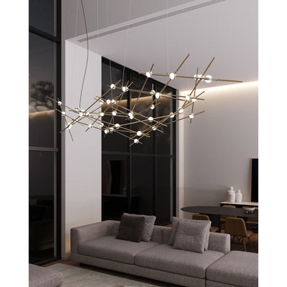 Sonneman Constellation Ursa Major 44 Light 93" Wide LED Abstract Chandelier