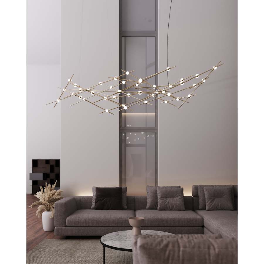 Sonneman Constellation Ursa Major 44 Light 93" Wide LED Abstract Chandelier