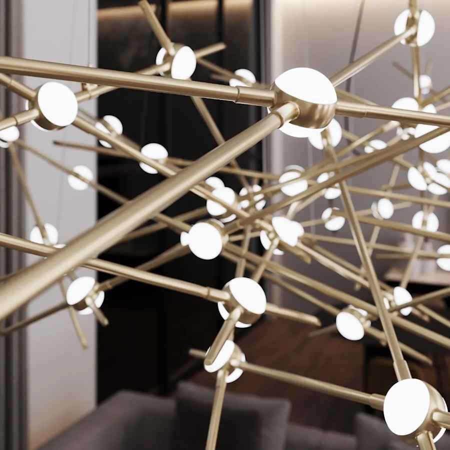 Sonneman Constellation Ursa Major 44 Light 93" Wide LED Abstract Chandelier