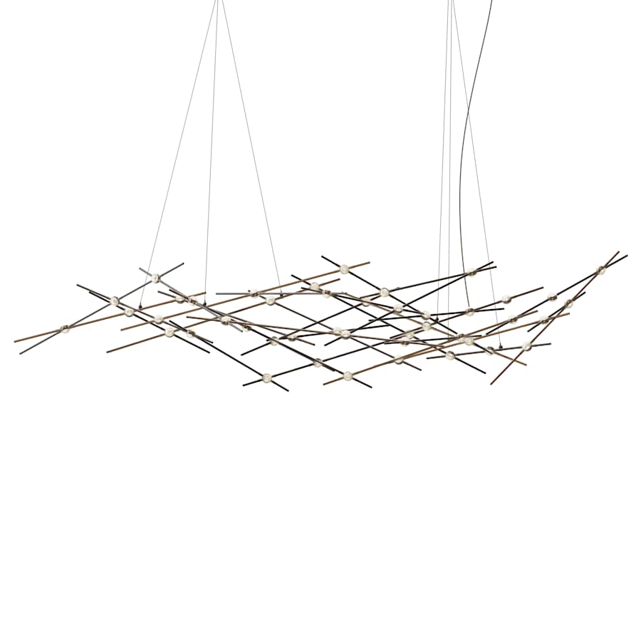 Sonneman Constellation 93" Wide Abstract Chandelier