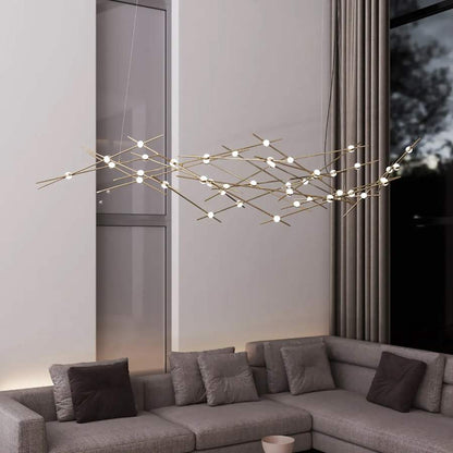 Sonneman Constellation Ursa Major 44 Light 93" Wide LED Abstract Chandelier with Clear Acrylic Shades
