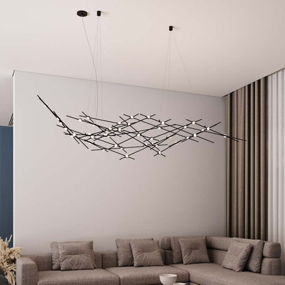 Sonneman Constellation 93" Wide Abstract Chandelier