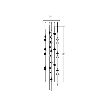 Sonneman Constellation Andromeda 8 Light 6" Wide LED Abstract Multi Light Pendant