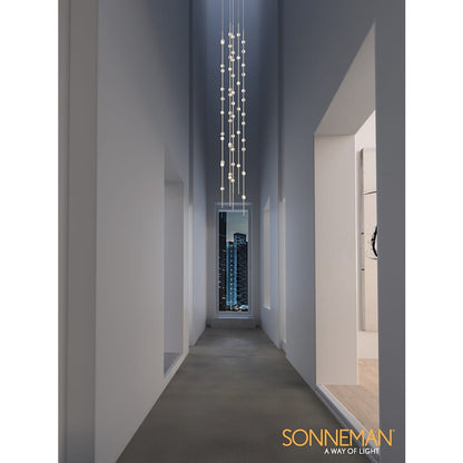 Sonneman Constellation Andromeda 55 Light 12" Wide LED Abstract Multi Light Pendant