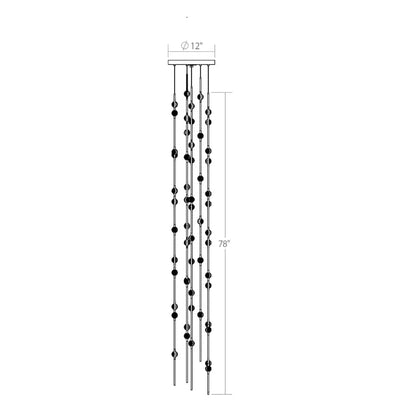 Sonneman Constellation Andromeda 55 Light 12" Wide LED Abstract Multi Light Pendant