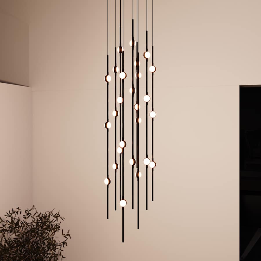 Sonneman Constellation 12" Wide Beaded Chandelier