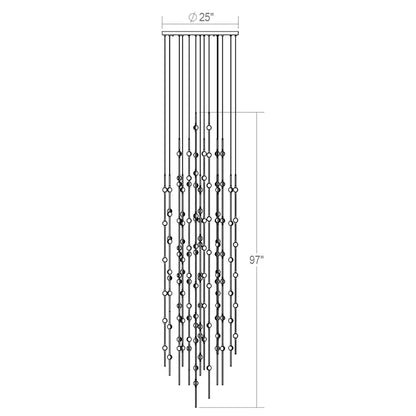 Sonneman Constellation Andromeda 156 Light 25" Wide LED Abstract Multi Light Pendant