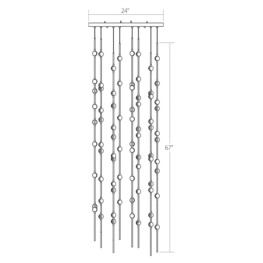 Sonneman Constellation 22" Wide Beaded Chandelier