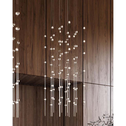 Sonneman Constellation Andromeda 24" Square LED Pendant with Clear Faceted Acrylic