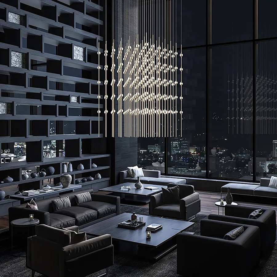 Sonneman Constellation Cosmic Cube 100 Light 21" Wide LED Abstract Multi Light Pendant