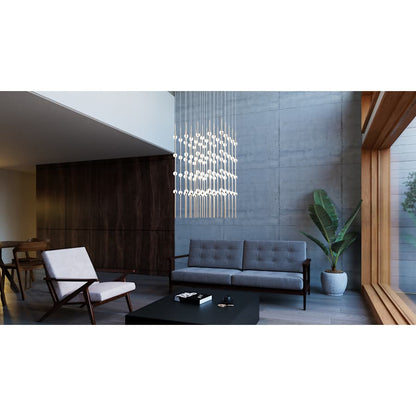 Sonneman Constellation Cosmic Cube 100 Light 21" Wide LED Abstract Multi Light Pendant