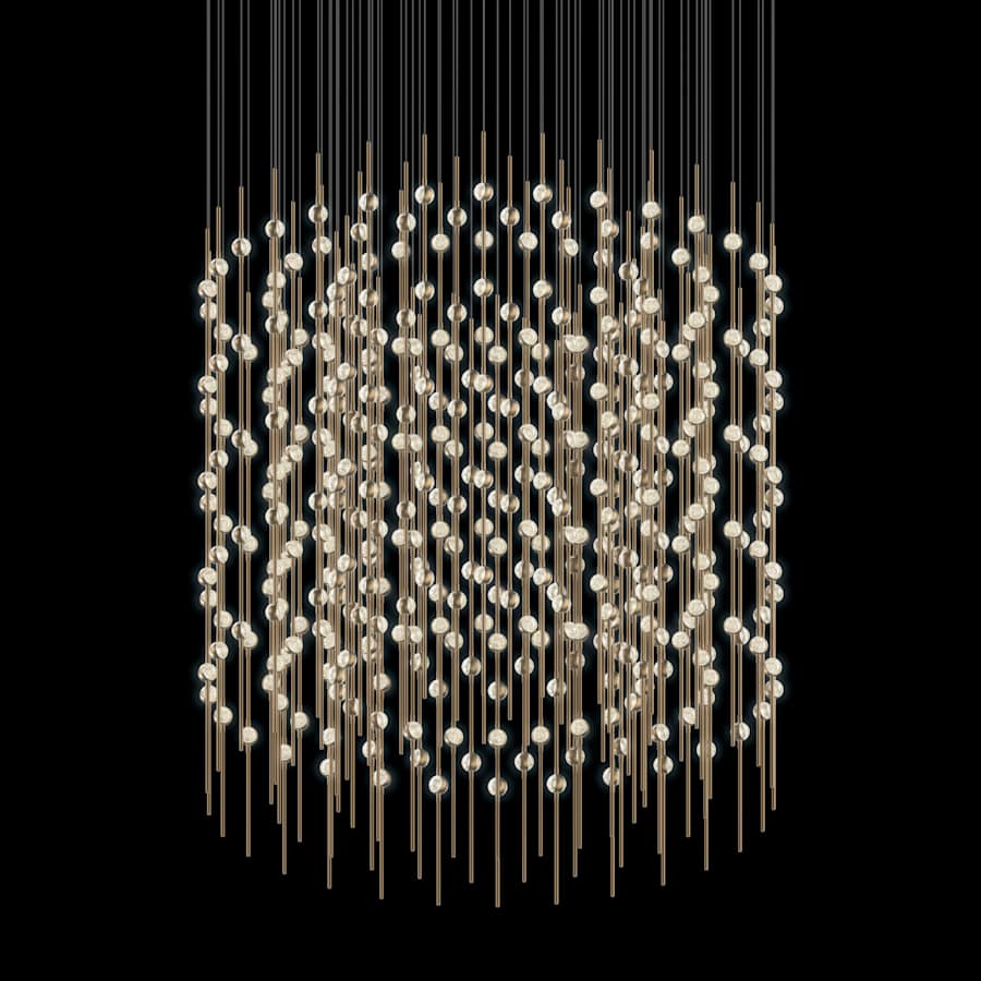 Sonneman Constellation Centaurus Cylinder 3 Light 48" Wide LED Abstract Chandelier