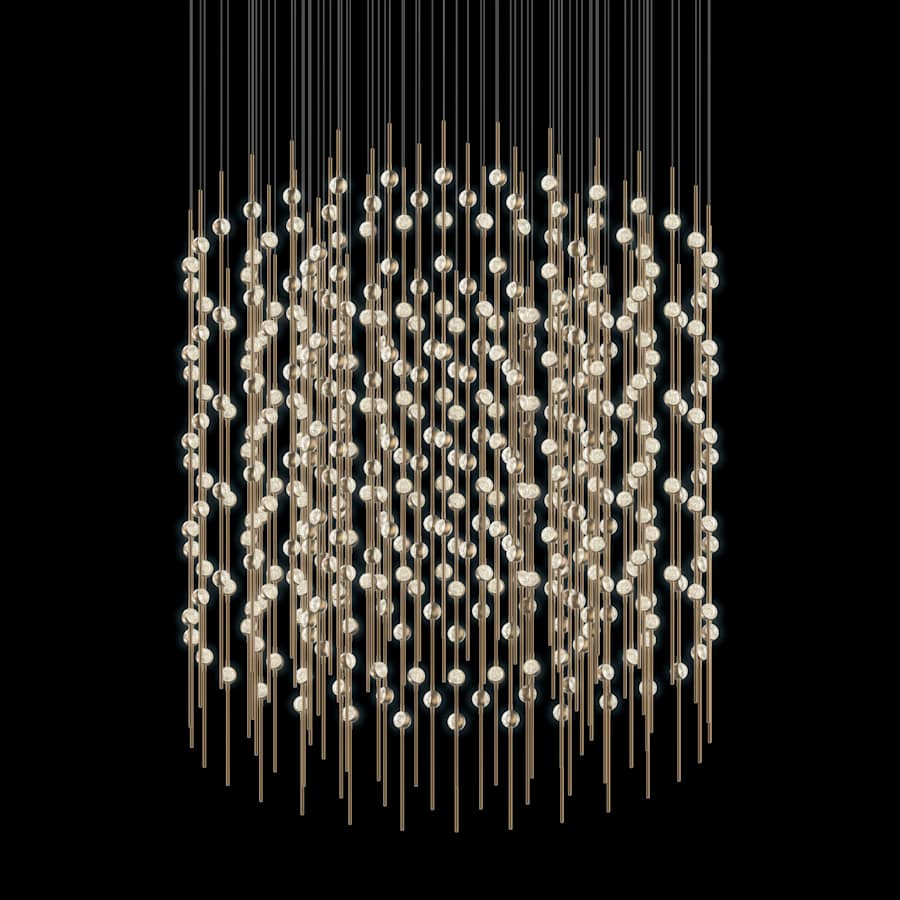 Sonneman Constellation Centaurus Cylinder 3 Light 48" Wide LED Abstract Chandelier