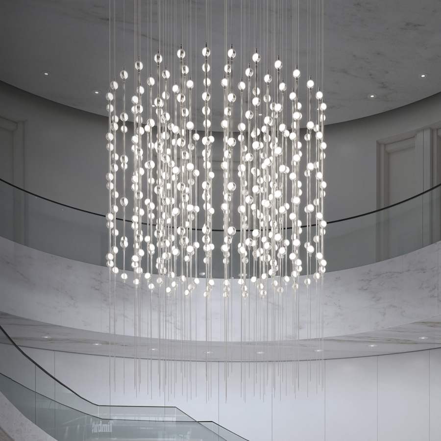 Sonneman Constellation Centaurus Cylinder 3 Light 48" Wide LED Abstract Chandelier