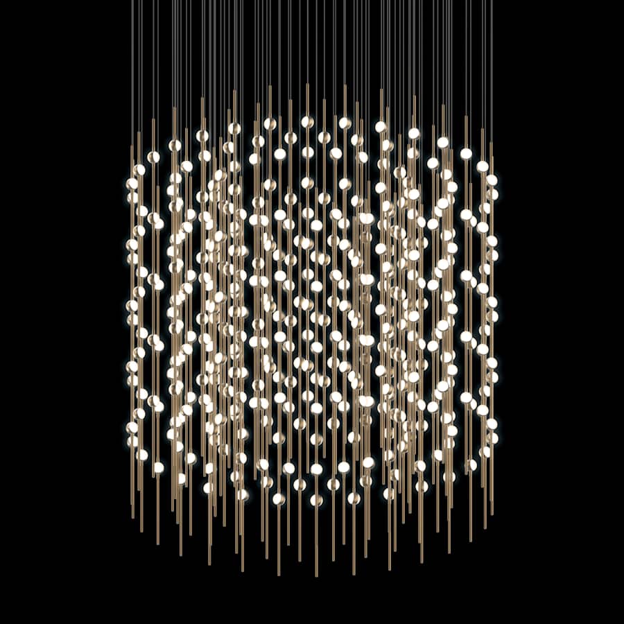 Sonneman Constellation Centaurus Cylinder 3 Light 48" Wide LED Abstract Chandelier