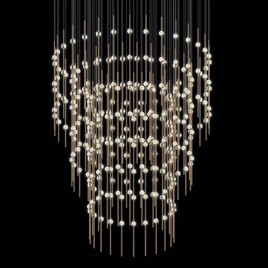 Sonneman Constellation Centaurus Pyramid 3 Light 48" Wide LED Abstract Chandelier