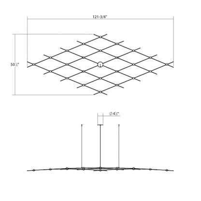Sonneman Constellation 122" Wide Abstract Chandelier
