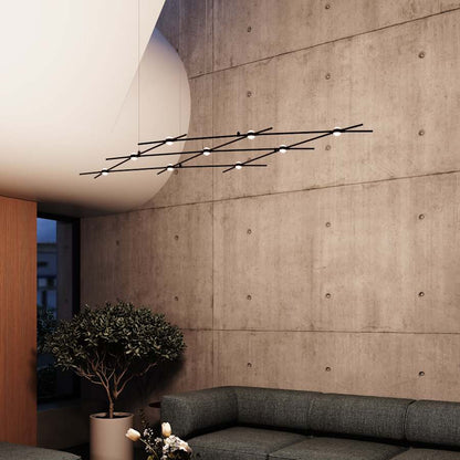 Sonneman Constellation 67" Wide Abstract Chandelier