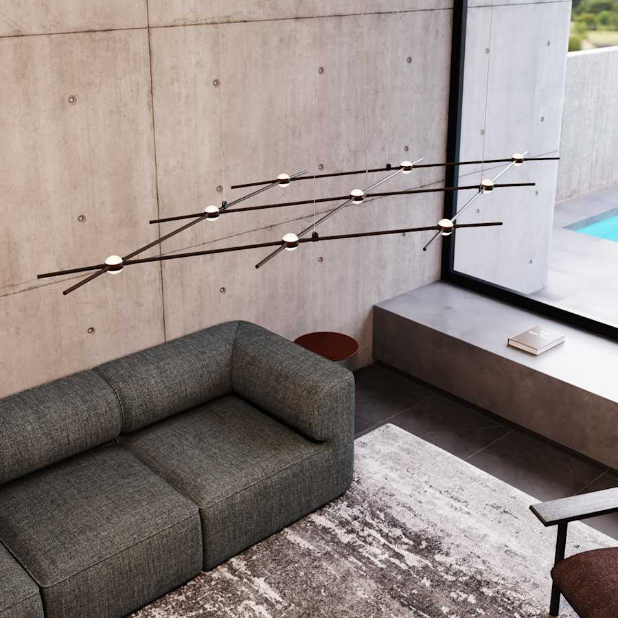 Sonneman Constellation 67" Wide Abstract Chandelier