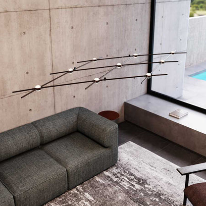 Sonneman Constellation 67" Wide Abstract Chandelier