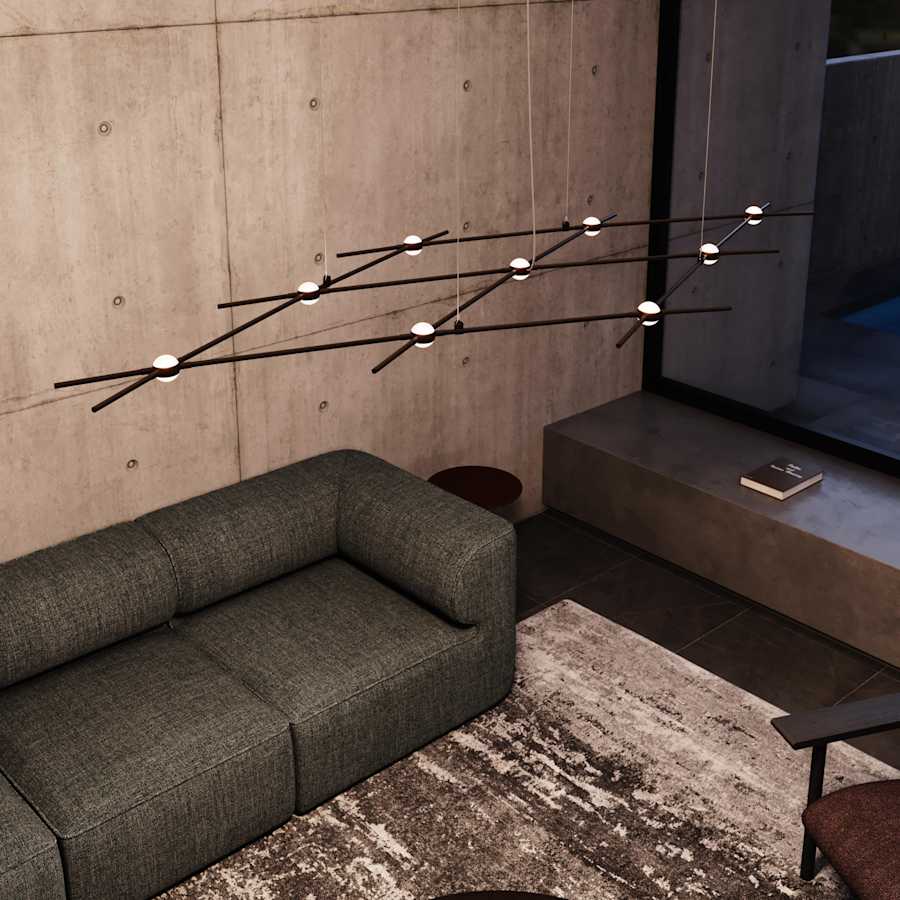 Sonneman Constellation 67" Wide Abstract Chandelier