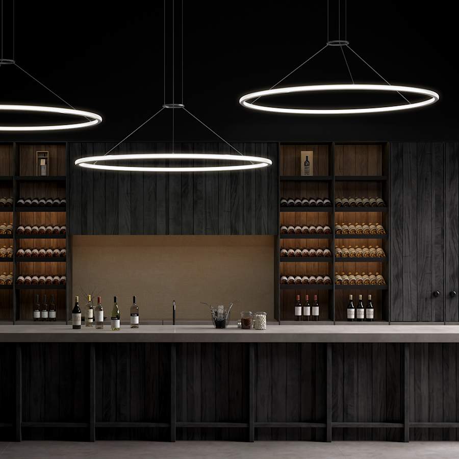 Sonneman Luna 50" Wide LED Ring Chandelier - 2700K