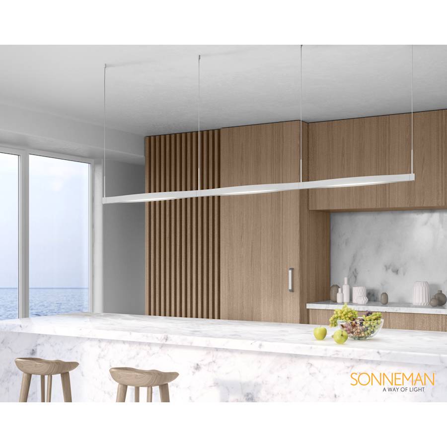 Sonneman Ola 3 Light 82" Wide LED Linear Chandelier