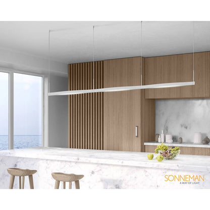 Sonneman Ola 3 Light 82" Wide LED Linear Chandelier
