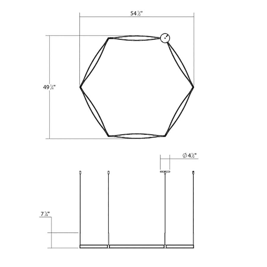 Sonneman Ola 54" Wide LED Pendant