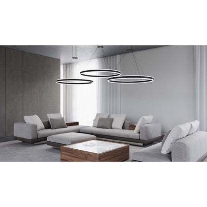 Sonneman Double Corona 48" Wide Integrated LED Ring Chandelier with Acrylic Shades
