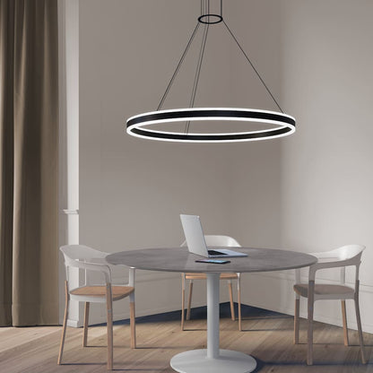 Sonneman Double Corona 48" Wide Integrated LED Ring Chandelier with Acrylic Shades