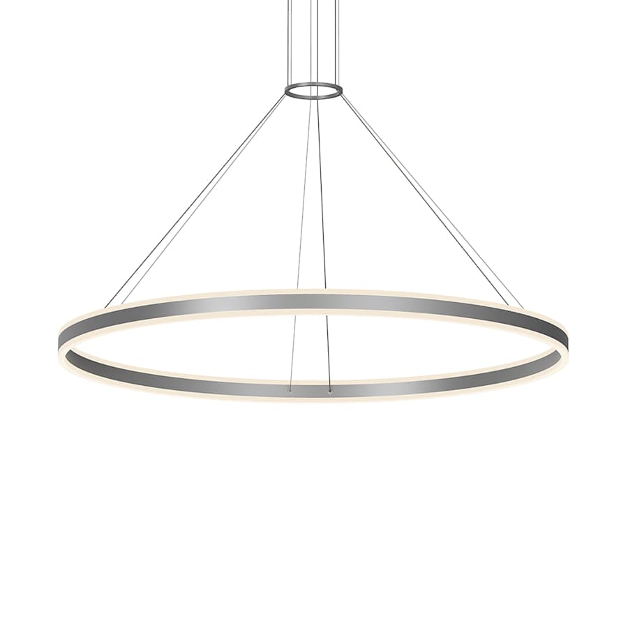 Sonneman Double Corona 59" Wide Integrated LED Ring Chandelier with Acrylic Shades