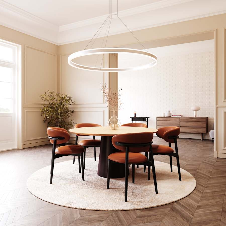 Sonneman Double Corona 59" Wide Integrated LED Ring Chandelier with Acrylic Shades
