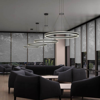 Sonneman Double Corona 59" Wide Integrated LED Ring Chandelier with Acrylic Shades
