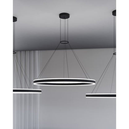 Sonneman Double Corona 59" Wide Integrated LED Ring Chandelier with Acrylic Shades