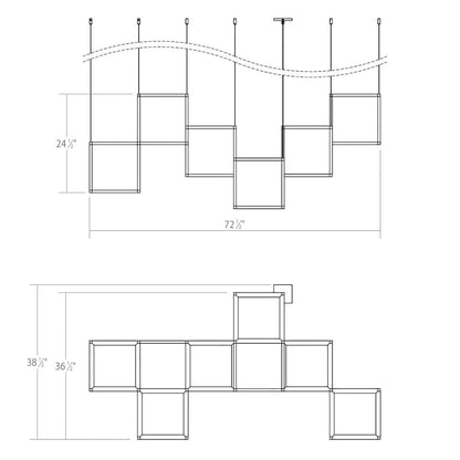 Sonneman Cubix 6 Light LED Pendant