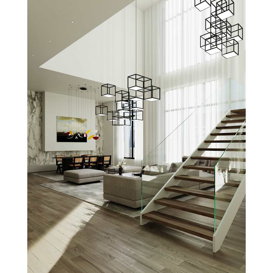 Sonneman Cubix 12 Light LED Pendant