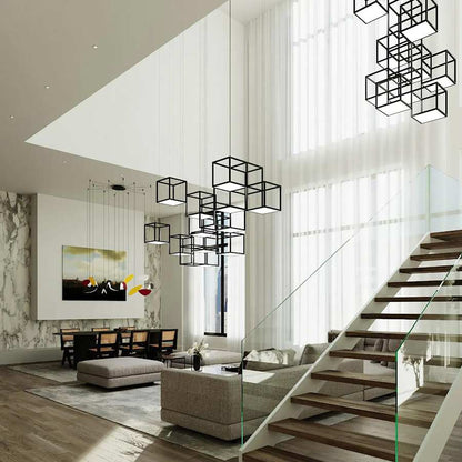 Sonneman Cubix 9 Light Vertical LED Pendant