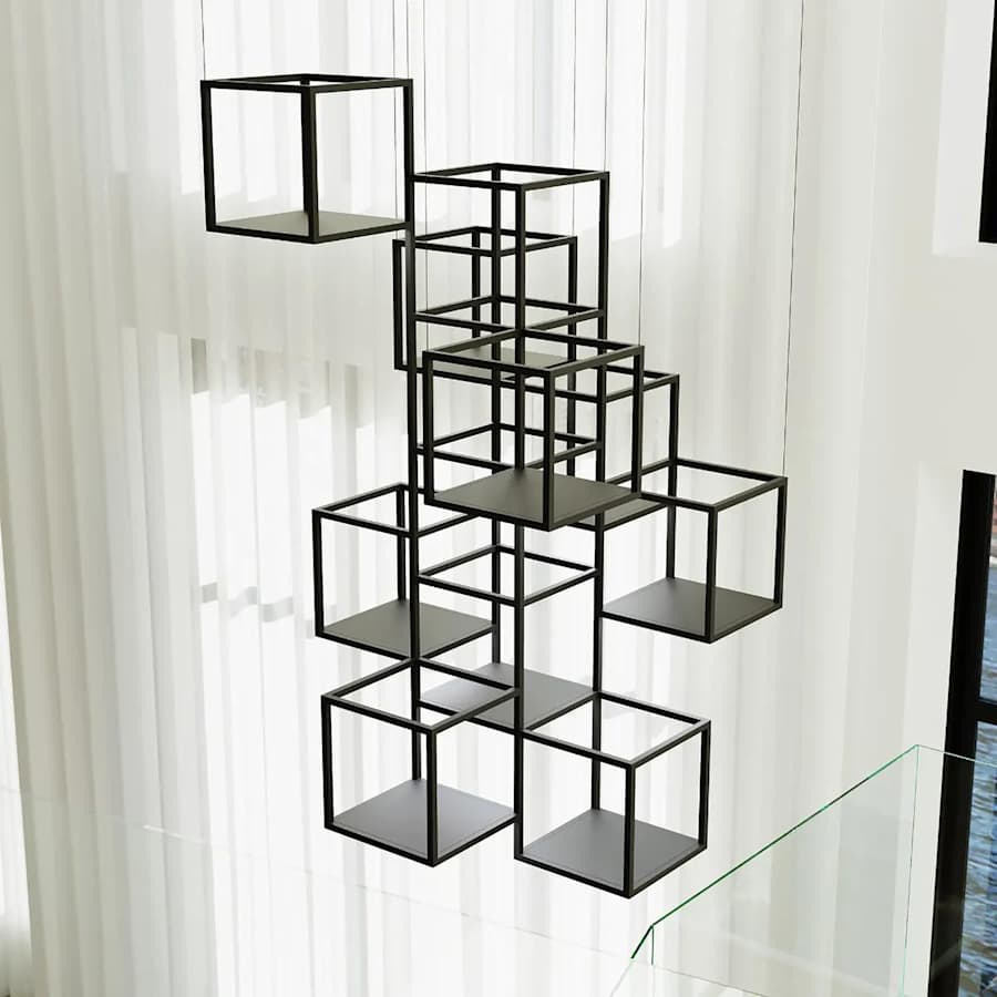 Sonneman Cubix 9 Light Vertical LED Pendant