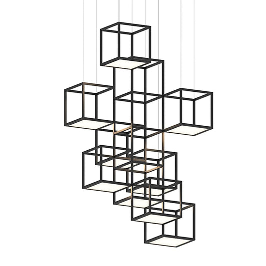 Sonneman Cubix 9 Light Vertical LED Pendant