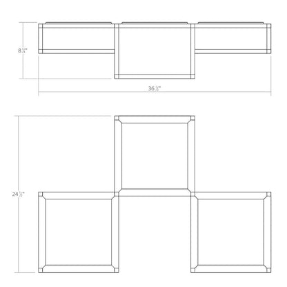 Sonneman Cubix 3 Light LED Surface Mount
