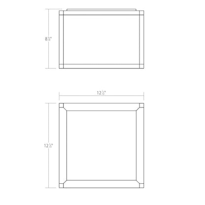 Sonneman Cubix 1 Light Medium LED Surface Mount