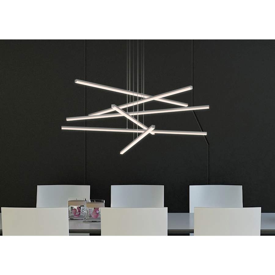 Sonneman Stix 40" Wide 6 Arm LED Chandelier