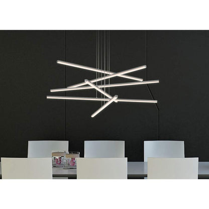 Sonneman Stix 40" Wide 6 Arm LED Chandelier