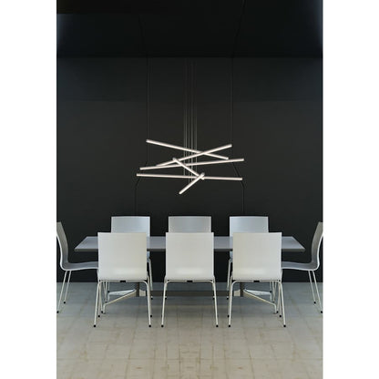 Sonneman Stix 40" Wide 6 Arm LED Chandelier
