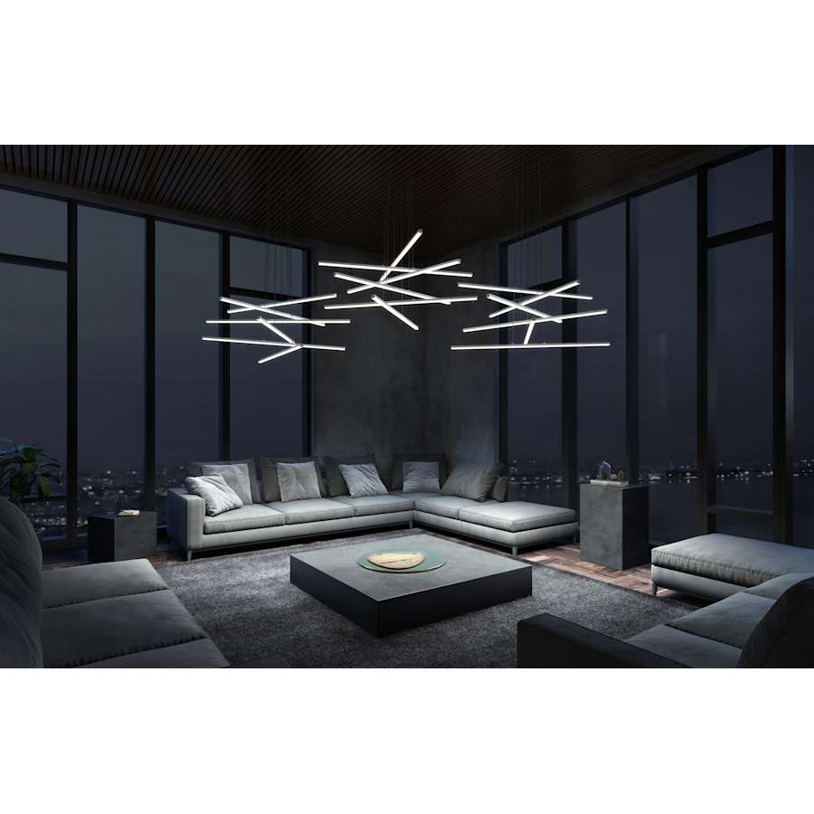 Sonneman Stix 40" Wide 6 Arm LED Chandelier