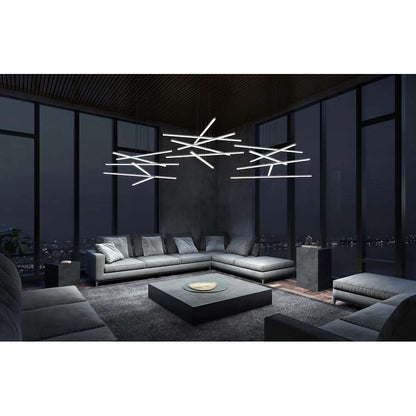 Sonneman Stix 40" Wide 6 Arm LED Chandelier