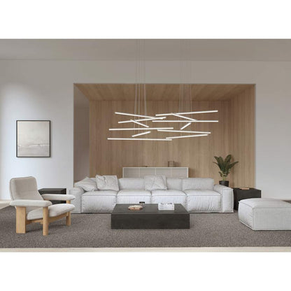 Sonneman Stix 40" Wide 6 Arm LED Chandelier