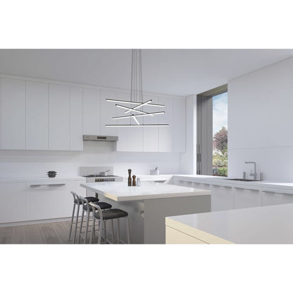 Sonneman Stix 40" Wide 6 Arm LED Chandelier